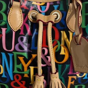 Dooney & Bourke Colorful Letter Print Shoulder Bag